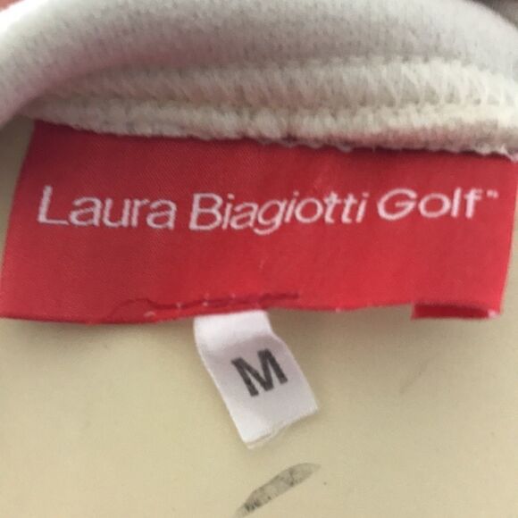 Laura Biagiotti Golf Fleece Jacket Cream Med GUC - Picture 6 of 7